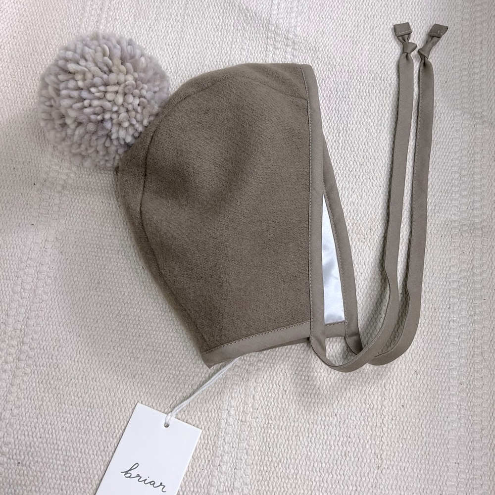 Briar Baby Mocha Pom Bonnet 18/24